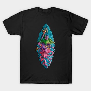 Poseidon Octopus Surfboard T-Shirt